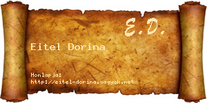 Eitel Dorina névjegykártya